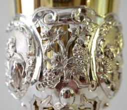 Antique solid silver gilt French Baroque Chalice